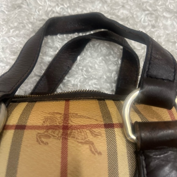 BURBERRY Nova Check Boston Bag PVC Leather Beige - Picture 11 of 16